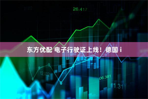 东方优配 电子行驶证上线！德国 i