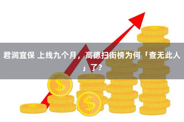 君润宜保 上线九个月，高德扫街榜为何「查无此人」了？